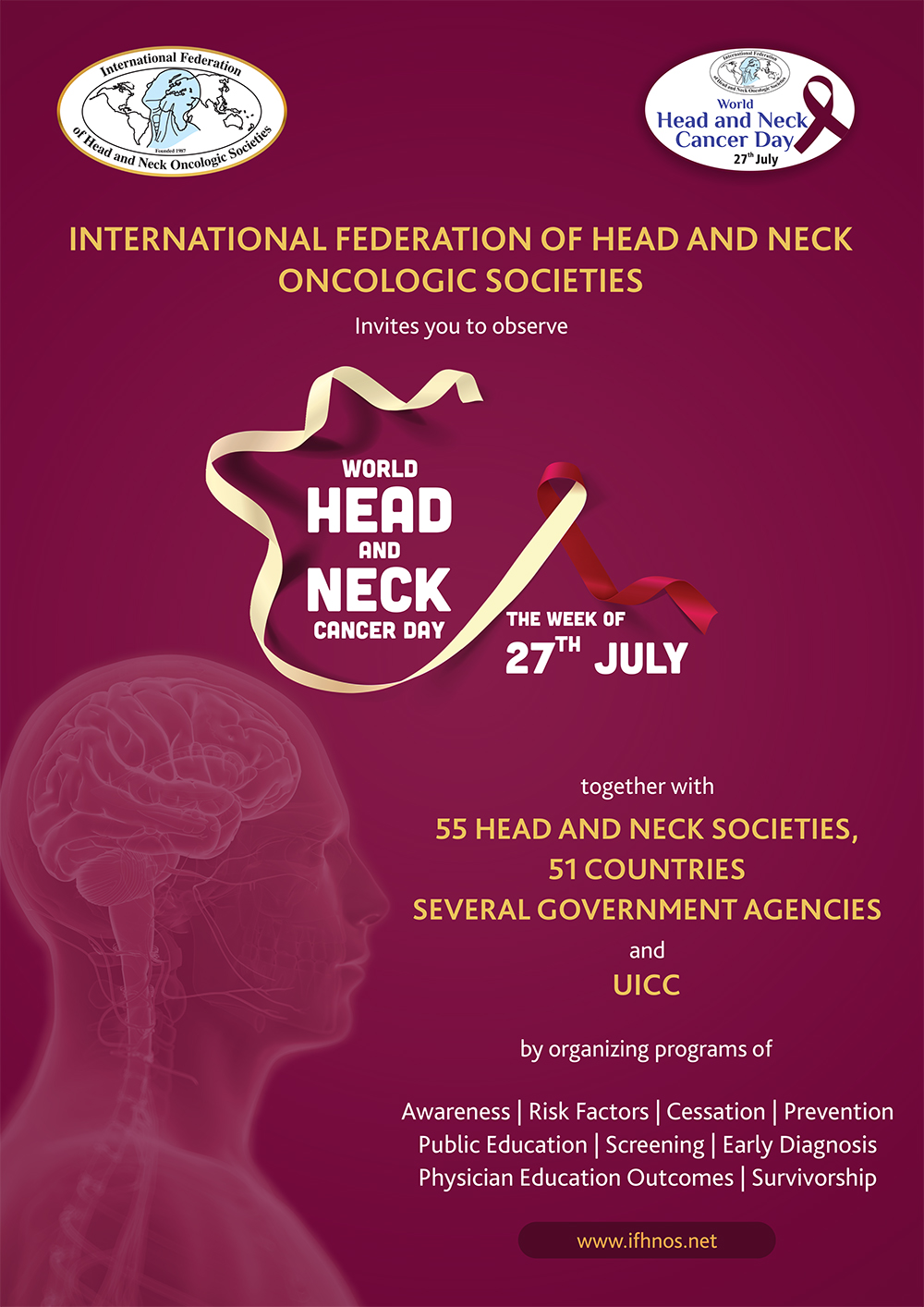World H&N Cancer Day IFHNOS International Federation of Head and